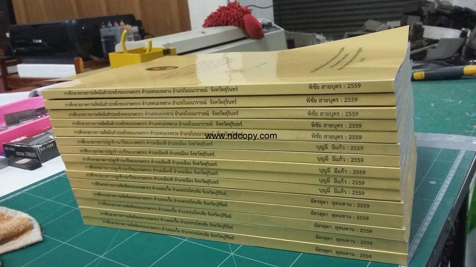 เข้าเล่ม วิจัย โปรเจค วิทยานิพนธ์ เข้าเล่มสันกาว